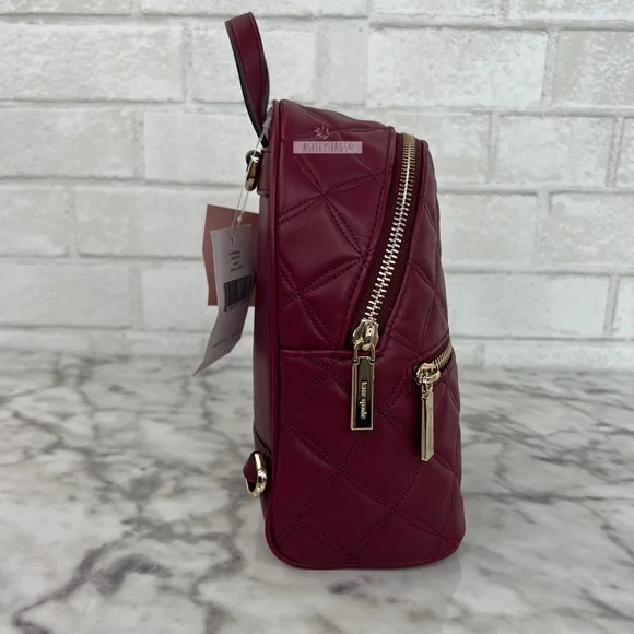 Kate Spade Natalia Burgundy Mini Convertible Leather Backpack - Picture 3 of 12